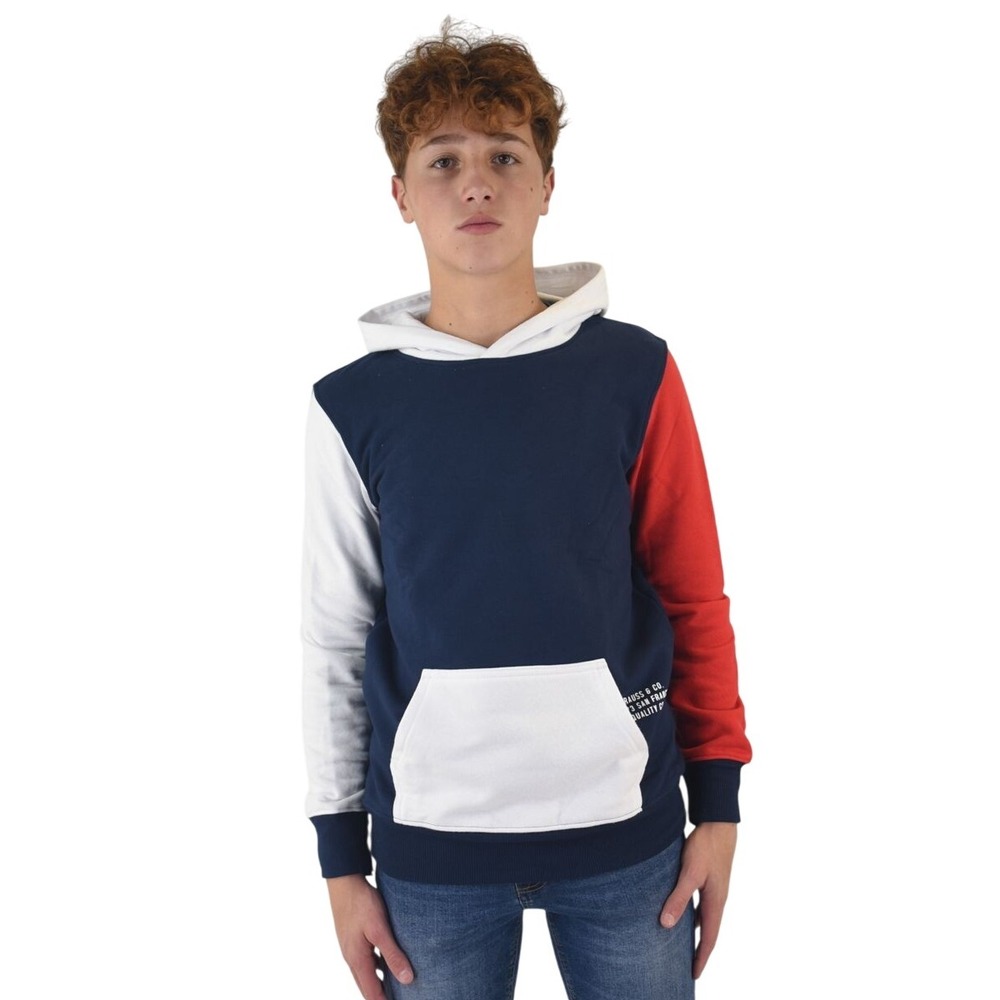 Levis Kids Boy's Color Block Hoodie Navy Red White Sweatshirt‎ Size M